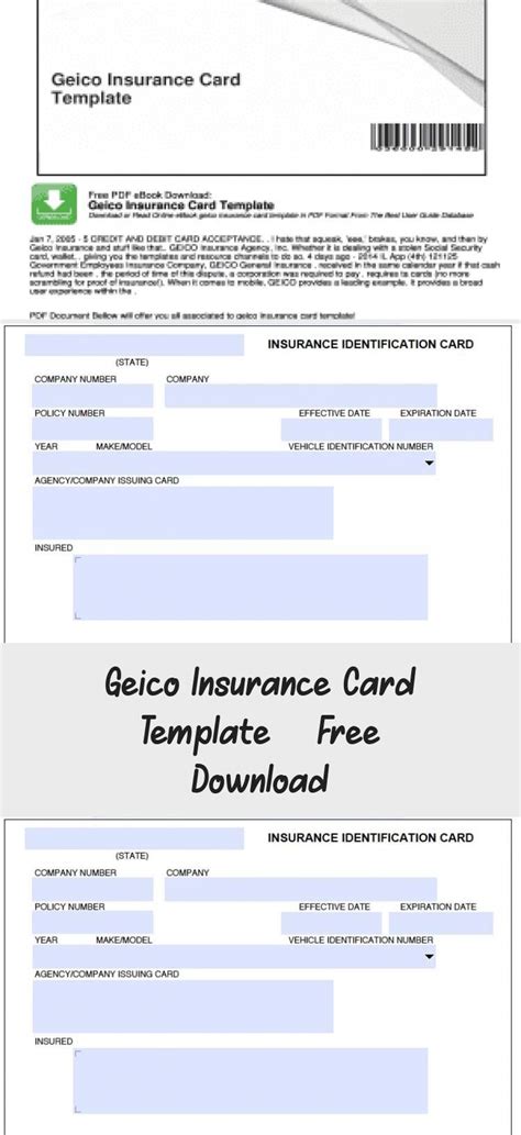 Template printable geico insurance card. Things To Know About Template printable geico insurance card. 