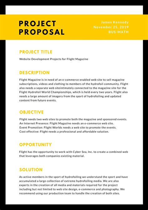 Templates For Proposals