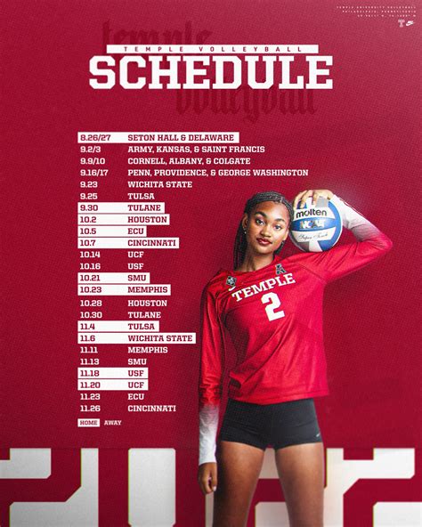 Temple volleyball schedule. Call Us 254-298-8282. Toll Free 833-TCFIRST. Visit Temple, Texas 2600 S First St 