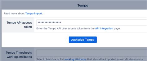Tempo api token. .