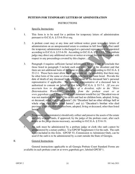 Temporary Letters Of Administration US Legal Forms