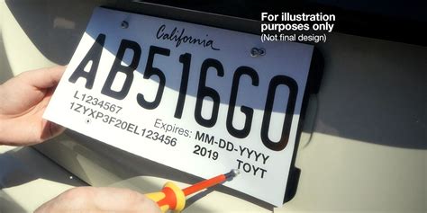 Temporary License Plate Template
