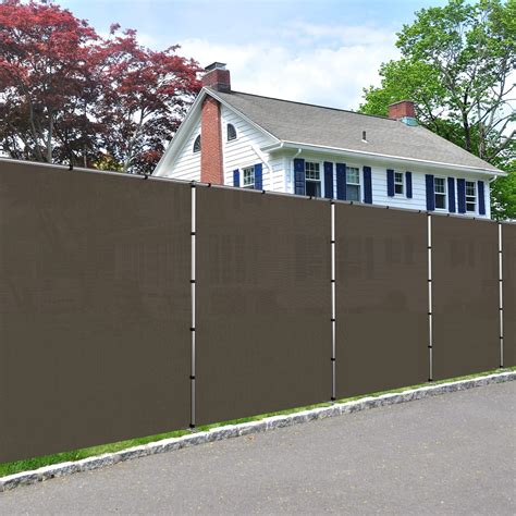 Temporary privacy fence. Vinyl rail fencing is made to mimic wooden boards and is a durable choice for defining boundaries and other areas of the landscape. Typical panels can be 4 to 6 feet tall and 5 to 7 feet wide. Some panels allow limited racking, but others need to be stair-stepped. Vinyl rails range from 8 to 16 feet long. 