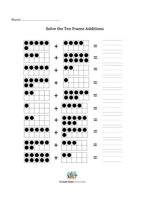 Ten Frames Addition Worksheets Worksheet Hero