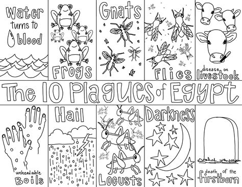 Ten Plagues Coloring Shee