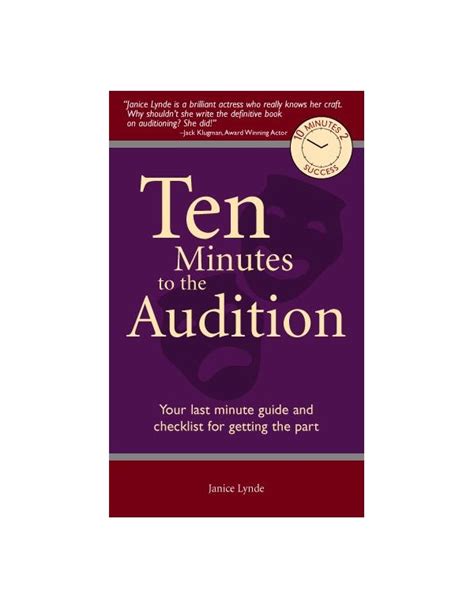 Ten minutes to the audition your last minute guide and checklist for getting the part 10 minutes 2 success. - Serway college physics 7th edition solutions manual.
