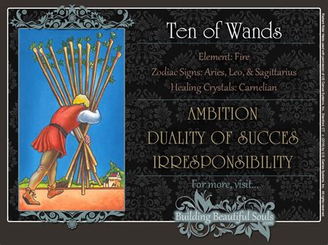 Ten of Wands Tarot Card Meanings and Combinations