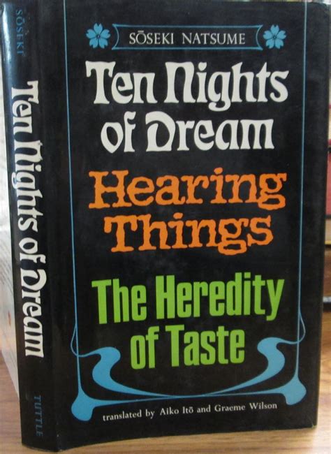 Full Download Ten Nights Of Dream Hearing Things The Heredity Of Taste By Natsume Sseki