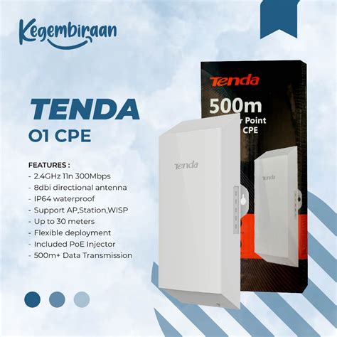 Tenda O1 500m Outdoor Wifi Extender CPE Wireless …