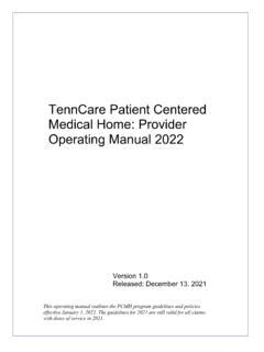 TennCare Patient Centered Medical Home: Provider …