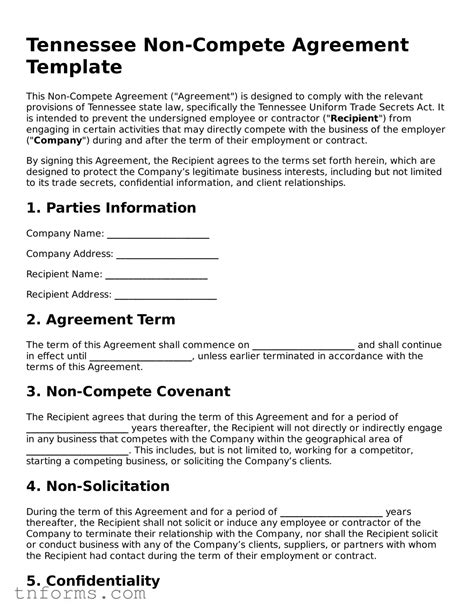 Tennessee Non-Competition Agreements: The Argument that a …