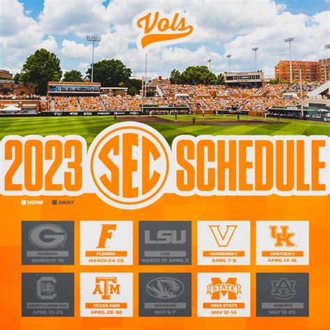 Tennessee Vols Baseball Schedule 2023