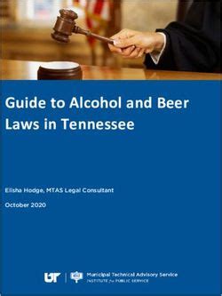 Tennessee brewery laws.  Tennessee Beer Laws for Counties Revised Edition Apr...