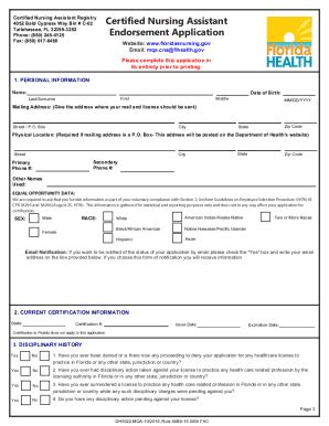 Part II: Instructions for Application as a Certified Nurse Aide in the State of Georgia 1. In order for the Georgia Nurse Aide Registry to consider you for reciprocity, you must complete the Application for Nurse Aide Registry Listing by Reciprocity form and submit the required documents listed under Section A. 2.. 