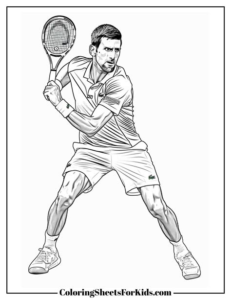 Tennis Coloring Sheets