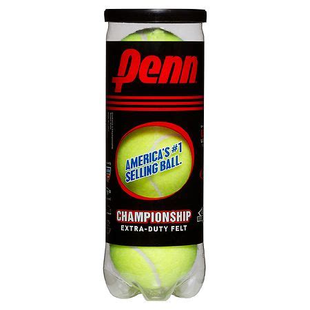 The Penn® Championship Regular Duty Tennis Balls are there from day one to match one. FEATURES: Official Ball of USTA League Tennis. Controlled fiber release for consistent nap. Natural rubber for consistent feel and reduced shock. Interlocked wool fiber for longer wear. Deep-elastic seams for reduced cracking.. 
