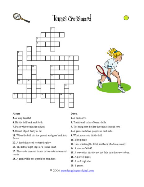 Mar 16, 2024 · April 19, 2024March 16, 2024by David Heart. We solved the clue 'Division for a tennis match' which last appeared on March 16, 2024 in a N.Y.T crossword puzzle and had five letters. The one solution we have is shown below. Similar clues are also included in case you ended up here searching only a part of the clue text. 