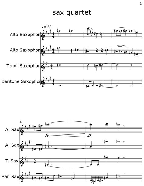 Tenor sax quartet. .  ...
