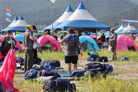 Tens of thousands of young scouts to evacuate world jamboree in South Korea as storm Khanun looms