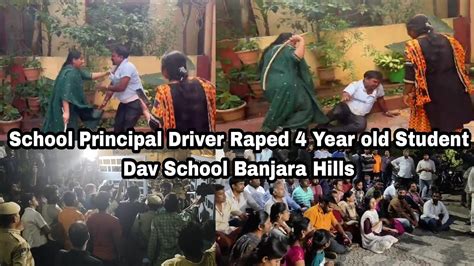 Tension at Banjara Hills P.s Parents Protesting on DAV School Principal ...