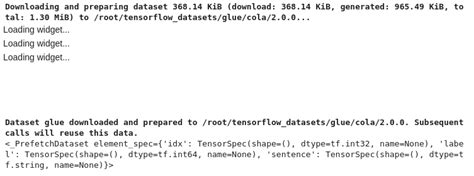 Tensorflow datasets list.  It handles downloading and preparing If you're using ...