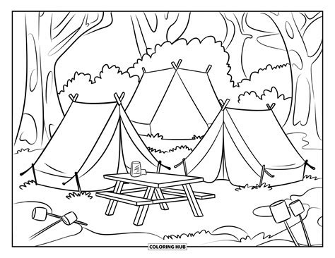 Tent Coloring Shee