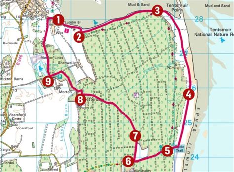 Tentsmuir Forest Walks and Cycling - gps-routes.co.uk