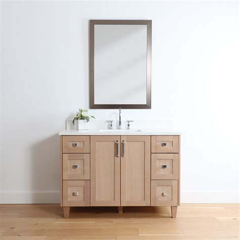 The Austin vanity is proudly made in Canada. The door and drawer fronts are grain matched from one piece of white oak veneer, for a sleek modern look. ... Teodor® Natural White Oak Vanity Teodor SKU: TEO-001-60S-OAK. Austin 60", Teodor® Natural White Oak Vanity Teodor SKU: TEO-001-60S-OAK. Base Option