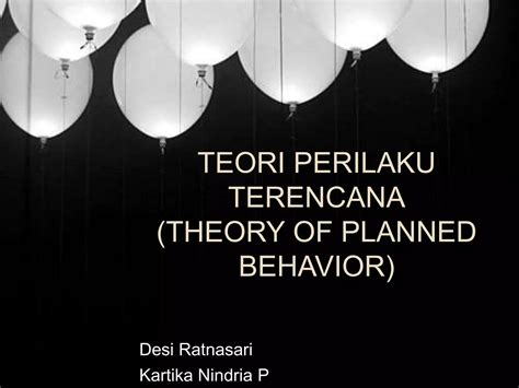 Teori perilaku terencana - SlideShare