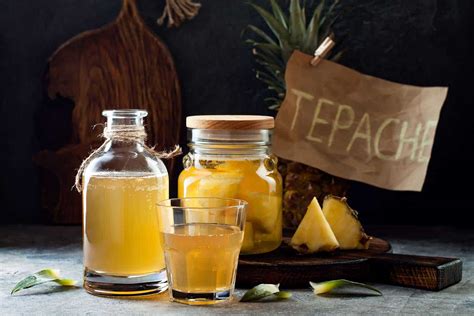 Tepache.. May 1, 2022 · Tepache is a fermented drink with a low alcohol content (2% to 3%), similar in style to a kombucha; in fact, I’d say it’s even easier to make.The added sugar combined with the bacteria and wild yeast cultures on the pineapple skin create a light carbonation within 2 to 5 days. 