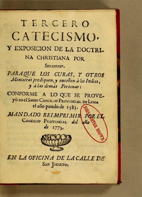 Tercero catecismo y exposicion de la doctrina christiana por sermones para que los curas. - School of the seer manual jeremy lopez.
