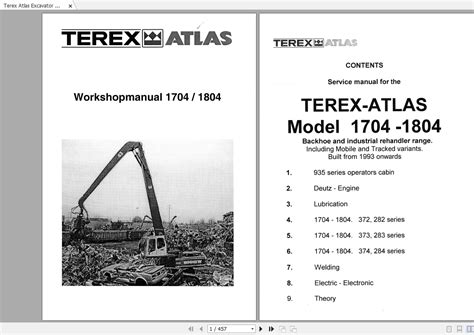 Terex atlas 1704 1804 excavator factory service manualo. - S. toeche-mittler verlagsbuchhandlung gmbh, vormals e.s. mittler & sohn, berlin.