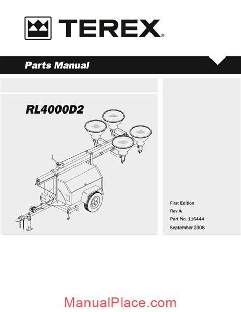 Terex rl4000 parts and service manuals. - 1996 toyota t100 truck wiring diagram manual original.