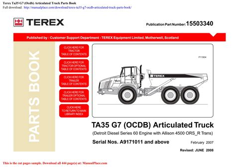 Terex ta25 g7 articulated dump truck maintenance service manual. - The cherrypickers guide to rare die varieties.