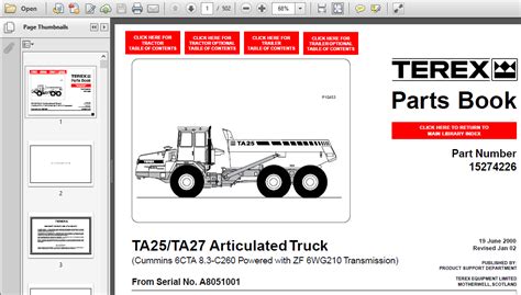 Terex ta25 ta27 articulated dump truck parts catalog manual download. - Repair manual for new holland bale wagon.
