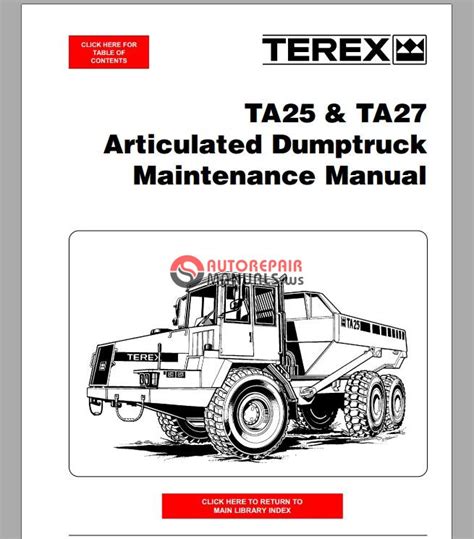 Terex ta25 ta27 articulated dumptruck service manual 2. - Kawasaki gtr1000 concours 1986 2000 service repair manual.