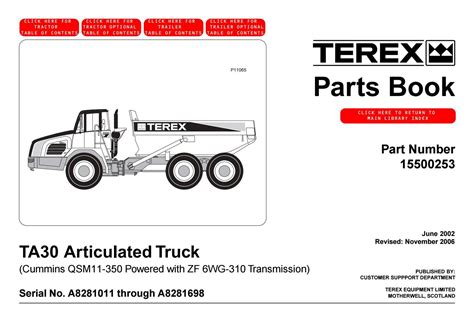 Terex ta25 ta27 ta30 articulated dump truck service manual. - Tabellen der elektronenphysik, ionenphysik und übermikroskopie..