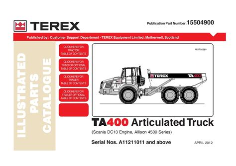 Terex ta400 articulated truck operation manual download. - Misc tractors simplicity broadmoor parts manual.
