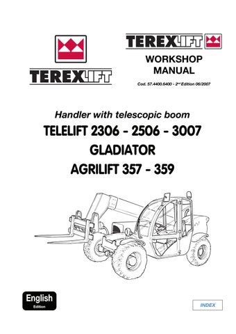 Terex telelift 2306 2506 3007 gladiator agrilift 357 359 telescopic handler workshop service repair manual download. - Portion control infinity programmable cat feeder manual.