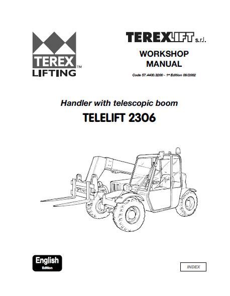 Terex telelift 2306 telescopic handler service repair workshop manual instant. - Sony dslr a900 service repair manual.