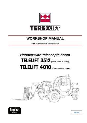 Terex telelift 3512 telelift 4010 telescopic handler service repair workshop manual instant. - Volvo a25d a30d a35d a40 adt wiring electrcal diagram manual.