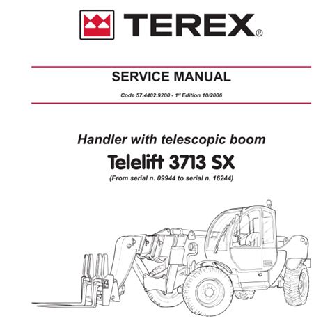 Terex telelift 3713 sx telescopic handler service repair workshop manual download. - Pepsi vending machine dn 501e manual.