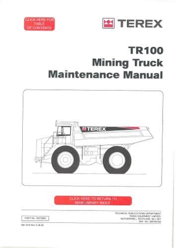 Terex tr100 mining truck workshop repair service manual download. - Sucedio en wall street/ it happened on wall street.