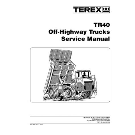 Terex tr40 off highway truck service manual. - 2005 road king manuale di riparazione personalizzato.