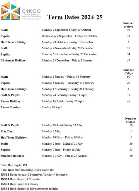 Term Dates The Rayleigh Primary School Academy