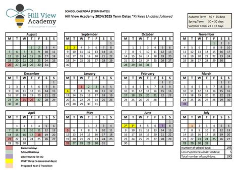 Term dates Hill View Academy