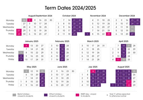 Term dates Trinity Sixth