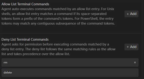 Terminal execution policy antigravity. The allow list and deny list are c...