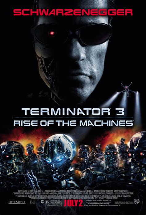 Terminator 3 wikipedia. Terminator 3: Rise of the Machines er en amerikansk action- og science fiction-film fra 2003 regissert av Jonathan Mostow.Handlingen er lagt over ti år etter Terminator 2. John Connor har klart å holde seg i skjul etter Skynets fall, men han oppdages og dermed sendes en ny superrobot fra fremtiden for å tilintetgjøre ham.En modifisert T-800 sendes … 