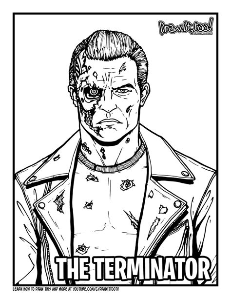 Terminator Coloring Pages Coloring Pages